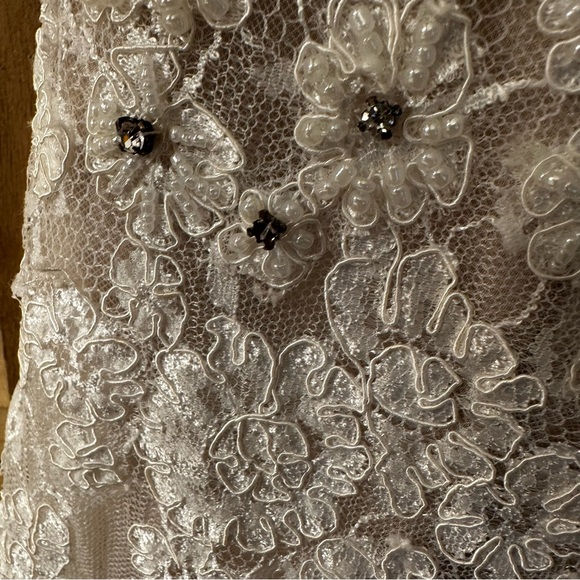 Wtoo Sisi Gown/11525 in Ivory Parisian Lace with Topaz Charmeuse Lining size 2 - Picture 15 of 15